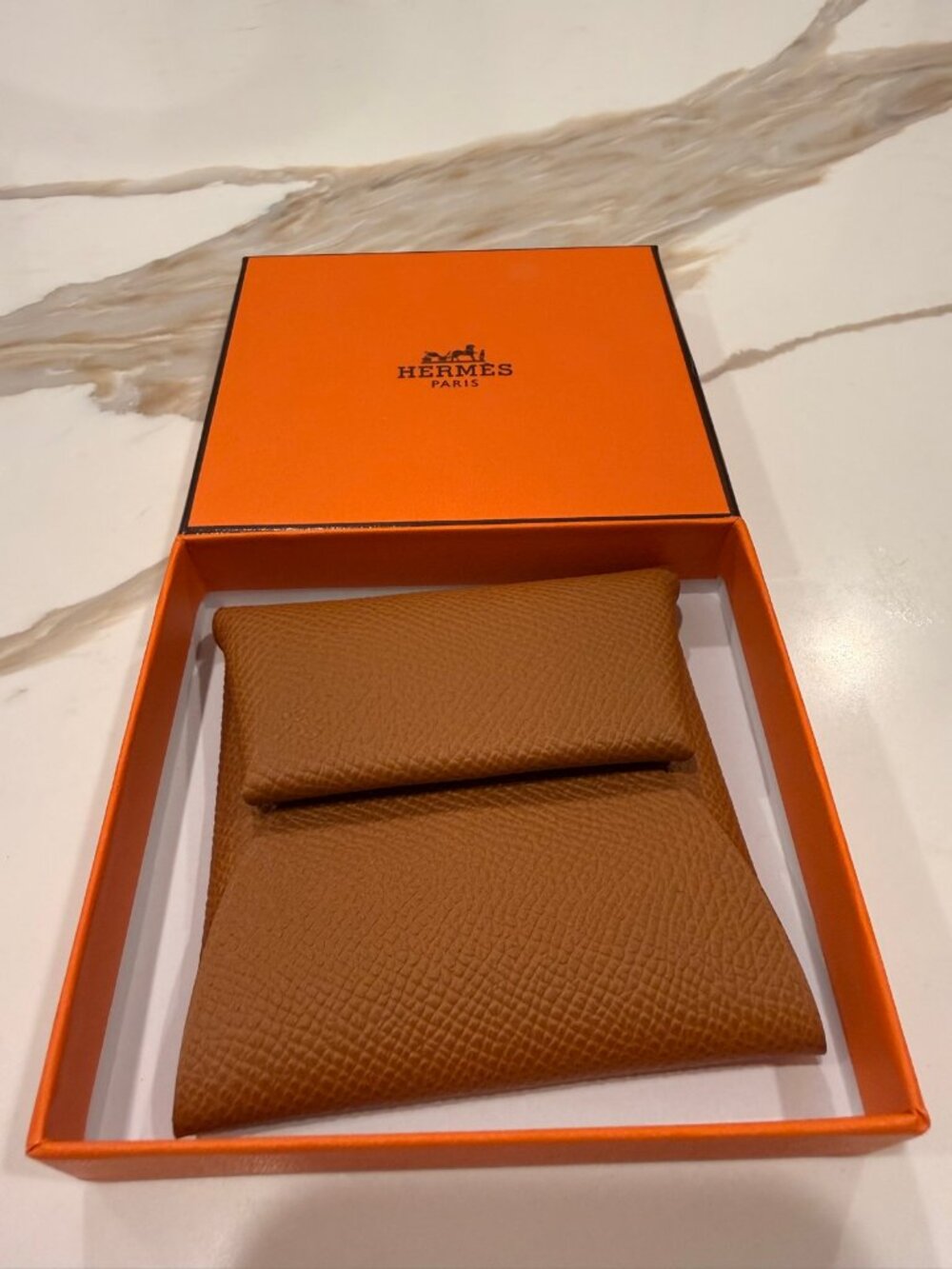 Hermès Bastia Change Purse Gold Epsom 2023 Like New